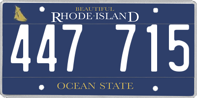 RI license plate 447715