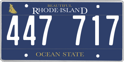 RI license plate 447717