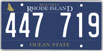 RI license plate 447719
