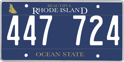 RI license plate 447724