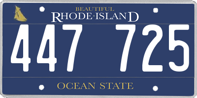 RI license plate 447725