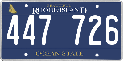RI license plate 447726