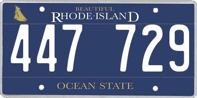 RI license plate 447729