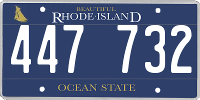 RI license plate 447732
