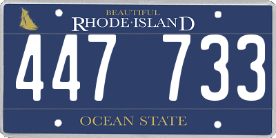 RI license plate 447733