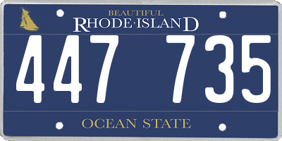 RI license plate 447735