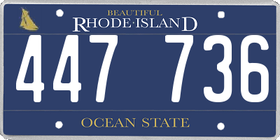 RI license plate 447736
