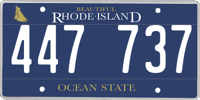 RI license plate 447737