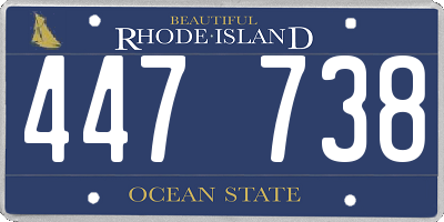 RI license plate 447738