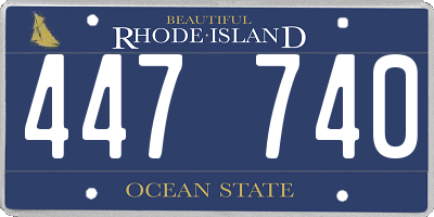 RI license plate 447740