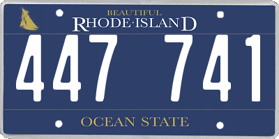 RI license plate 447741