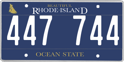 RI license plate 447744