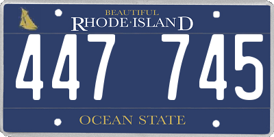RI license plate 447745