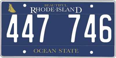RI license plate 447746