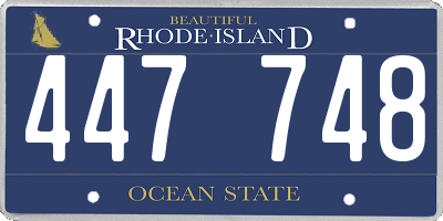 RI license plate 447748