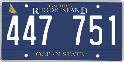 RI license plate 447751