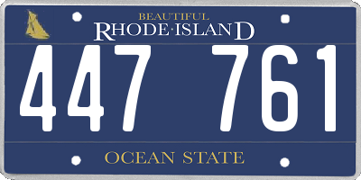 RI license plate 447761