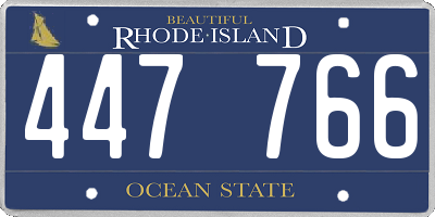 RI license plate 447766