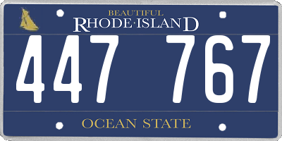 RI license plate 447767