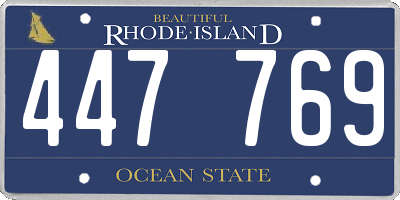 RI license plate 447769
