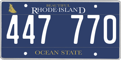 RI license plate 447770