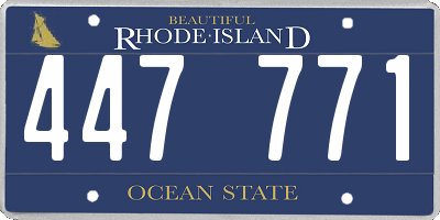 RI license plate 447771
