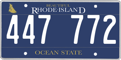 RI license plate 447772