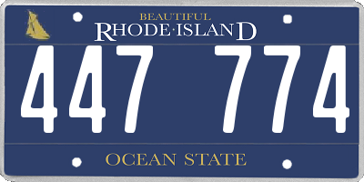 RI license plate 447774