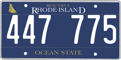 RI license plate 447775