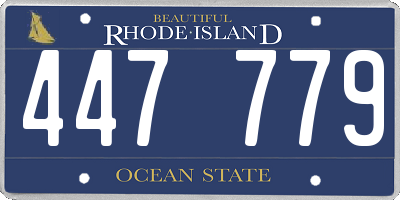 RI license plate 447779