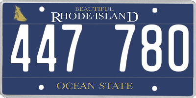 RI license plate 447780