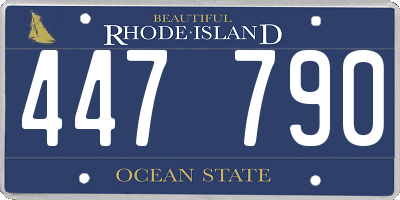 RI license plate 447790