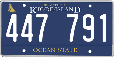 RI license plate 447791
