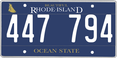 RI license plate 447794