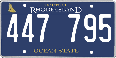 RI license plate 447795