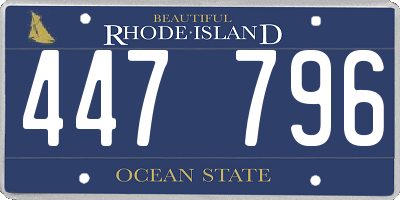 RI license plate 447796