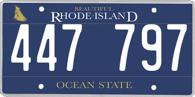 RI license plate 447797