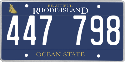 RI license plate 447798