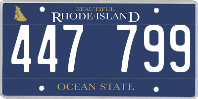 RI license plate 447799