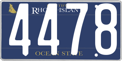 RI license plate 4478