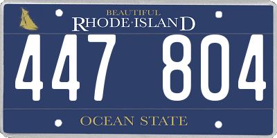 RI license plate 447804