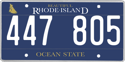 RI license plate 447805
