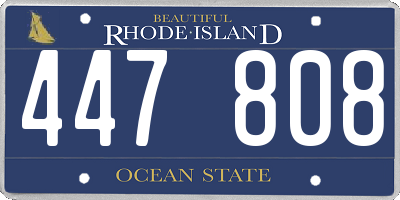 RI license plate 447808