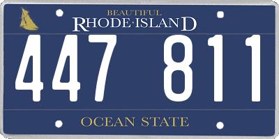 RI license plate 447811