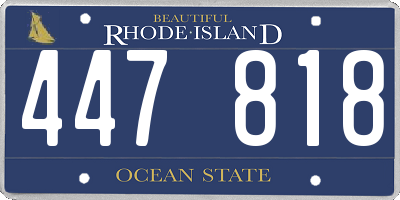 RI license plate 447818