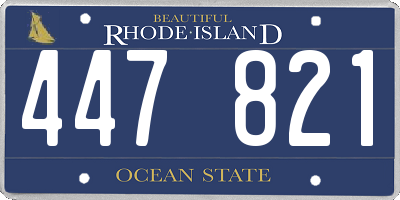 RI license plate 447821