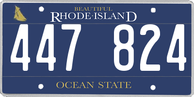 RI license plate 447824