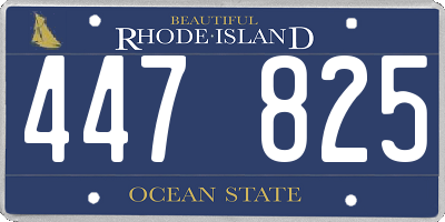 RI license plate 447825