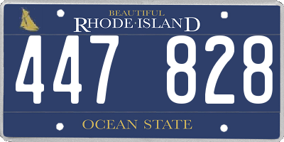 RI license plate 447828
