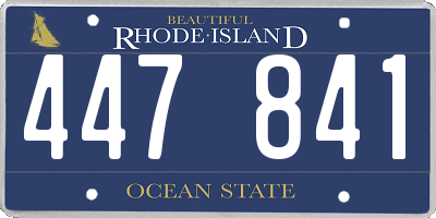 RI license plate 447841